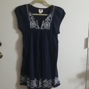 Embroidered Boho Tunic Dress